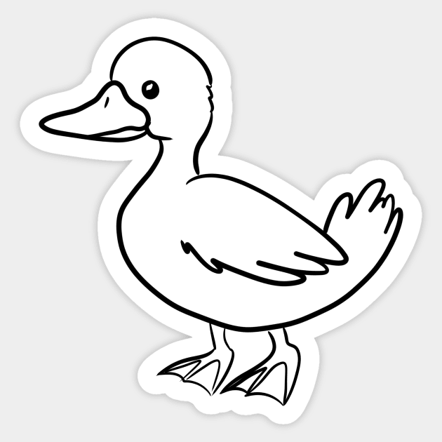 Stick figure duck Sticker by WelshDesigns
